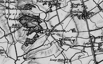 Old map of Caldecote in 1898