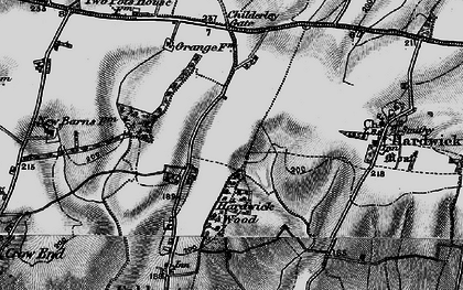 Old map of Caldecote in 1898