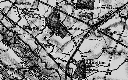 Old map of Caldecote in 1899