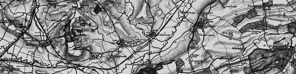 Old map of Caldecott in 1898