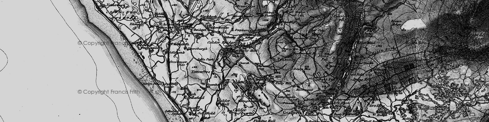 Old map of Calder Bridge in 1897