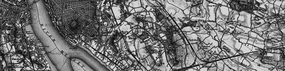 Old map of Calderstones in 1896