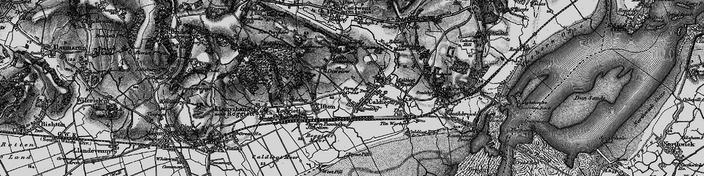 Old map of Caldicot in 1897