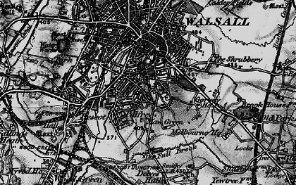 Old map of Caldmore in 1899