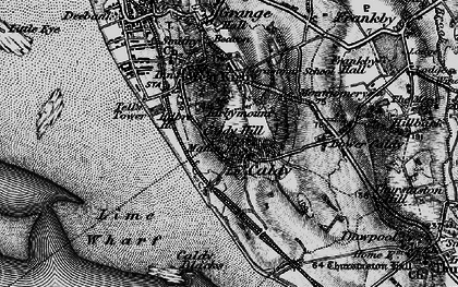 Old map of Caldy in 1896