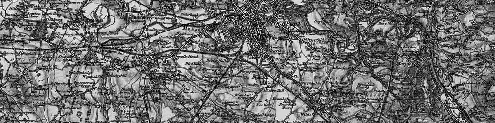 Old map of Cale Green in 1896