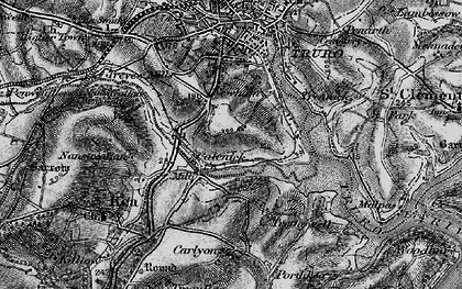Old map of Calenick in 1895