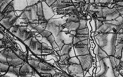 Old map of Calford Green in 1895