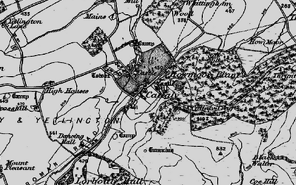 Old map of Callaly in 1897