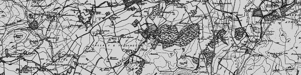 Old map of Callaly in 1897