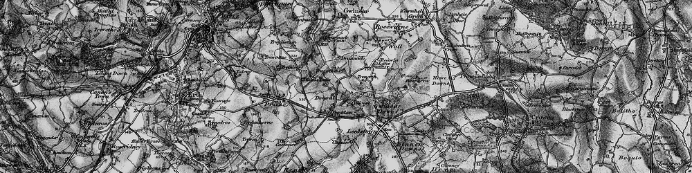 Old map of Bezurrel in 1896