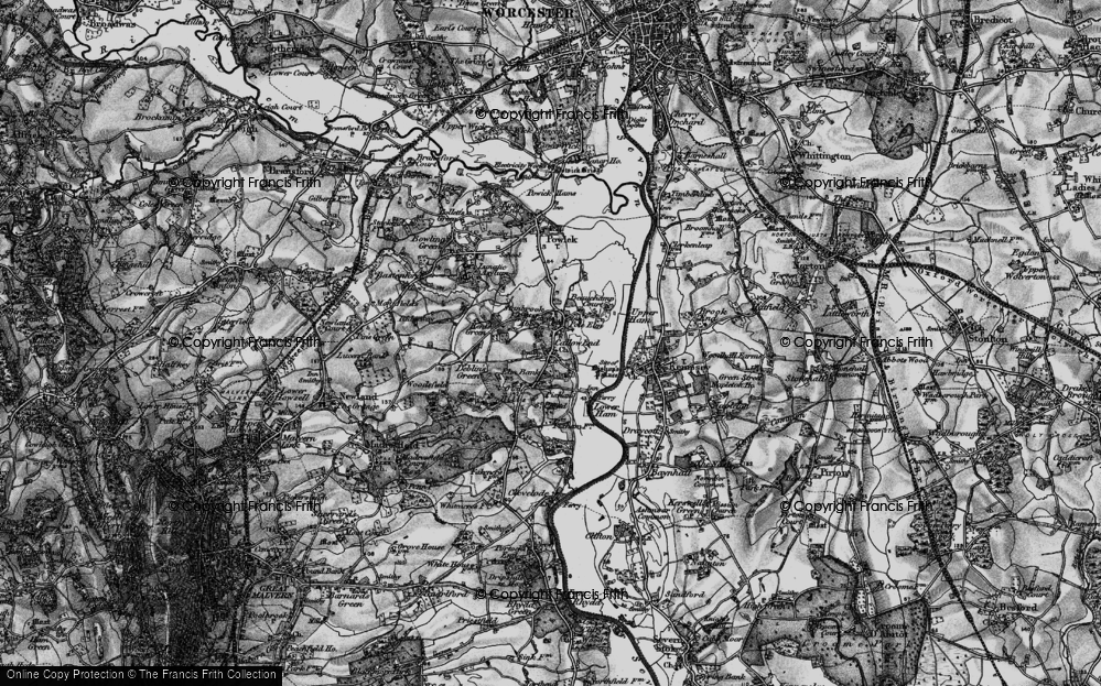 Old Map of Callow End, 1898 in 1898