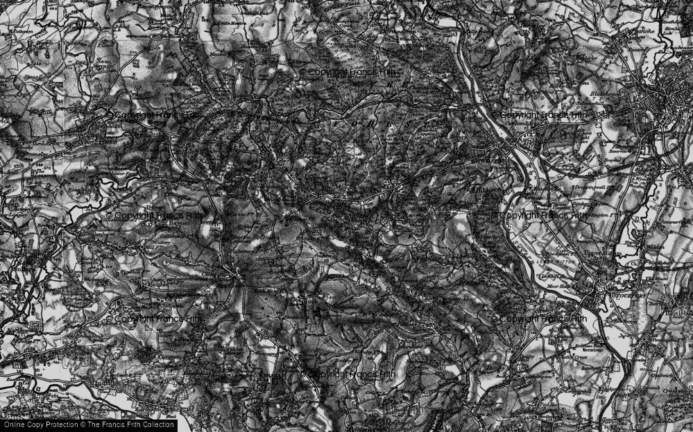 Old Map of Callow Hill, 1898 in 1898