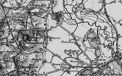 Old map of Calmore in 1895