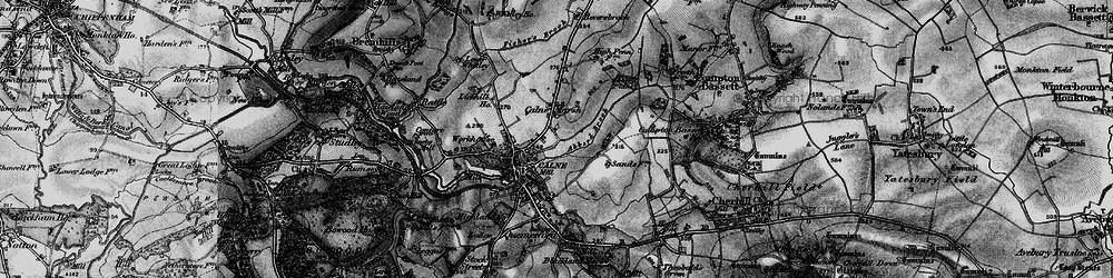 Old map of Abberd Brook in 1898