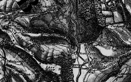 Old map of Beeley Lodge in 1896