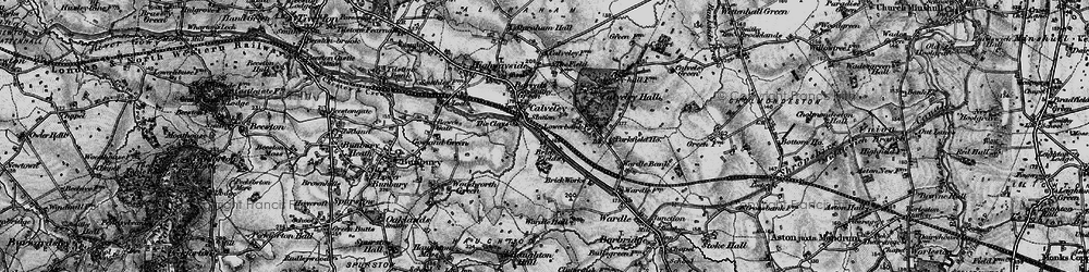 Old map of Calveley in 1897