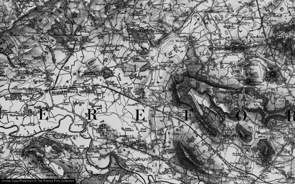 Old Map of Calver Hill, 1898 in 1898