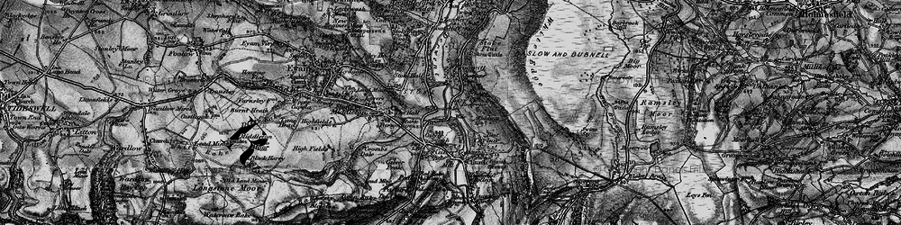 Old map of Calver Sough in 1896