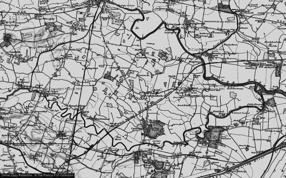 Old Map of Camblesforth, 1895 in 1895