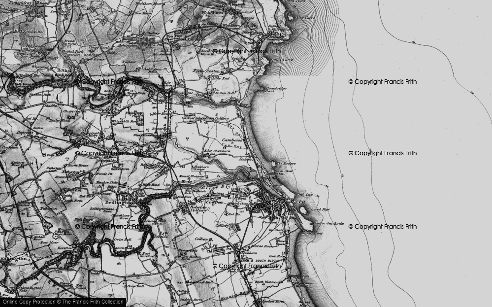 Old Map of Cambois, 1897 in 1897