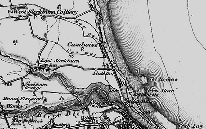 Old map of Cambois in 1897