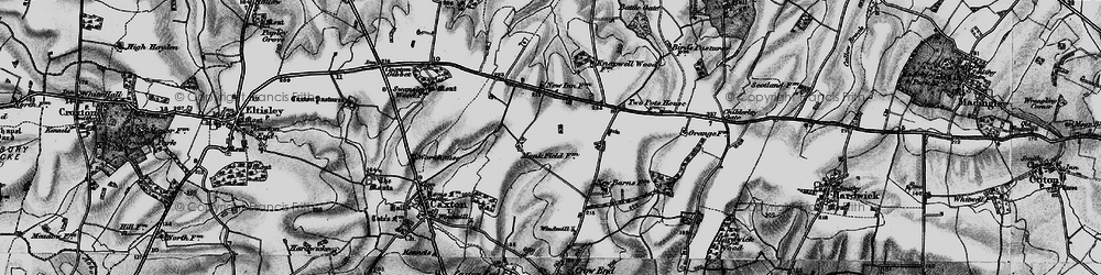 Old map of Cambourne in 1898