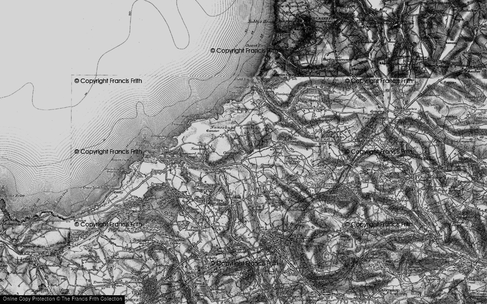 Old Map of Cambrose, 1896 in 1896