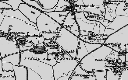 Old map of Camerton in 1895