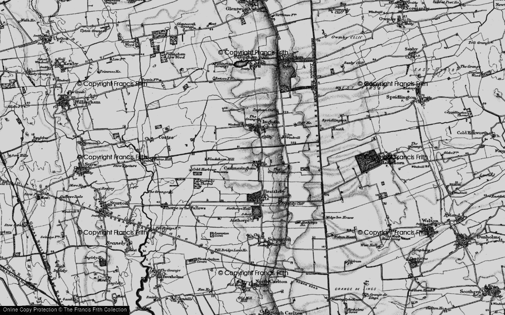 Old Map of Cammeringham, 1899 in 1899