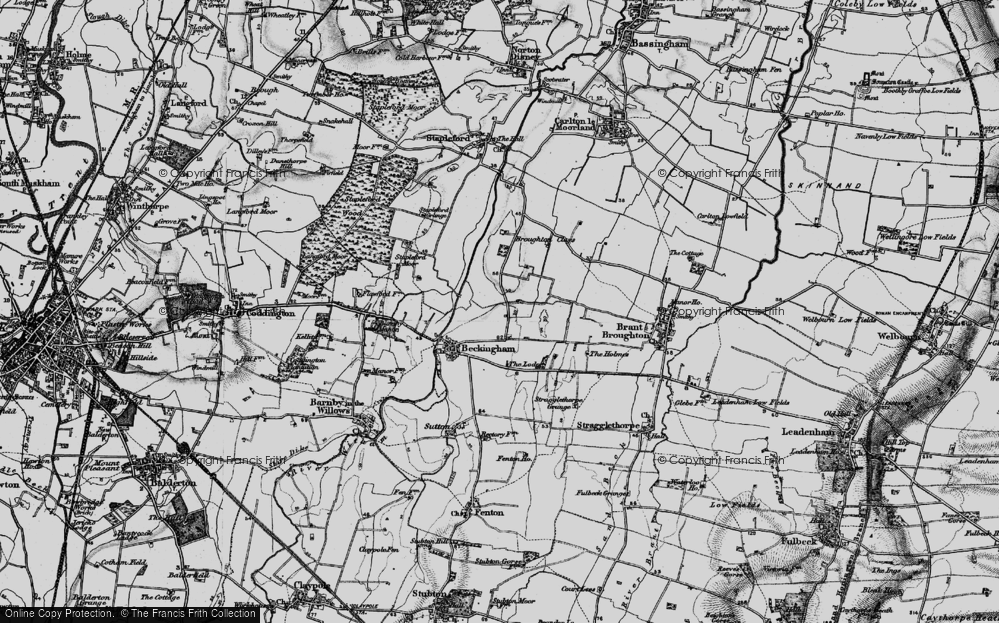 Old Map of Historic Map covering Broughton Clays in 1899