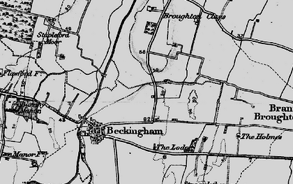 Old map of Broughton Clays in 1899
