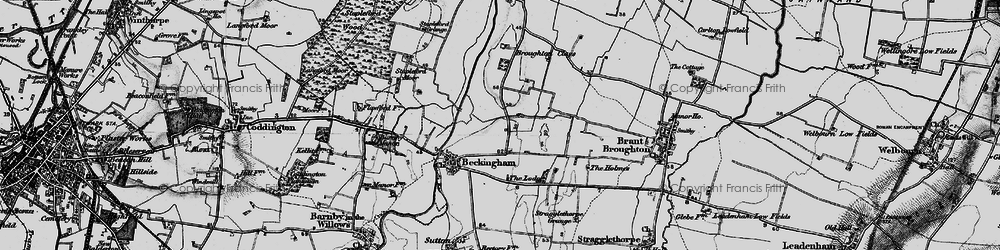 Old map of Broughton Clays in 1899