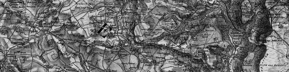 Old map of Abney Moor in 1896