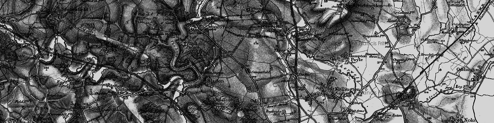 Old map of Campsfield in 1896
