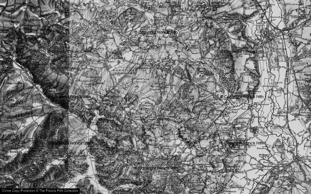 Old Map of Historic Map covering West Wellow Common in 1895