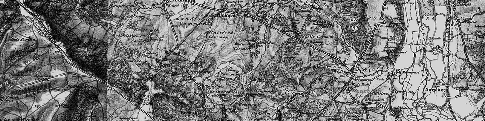 Old map of West Wellow Common in 1895