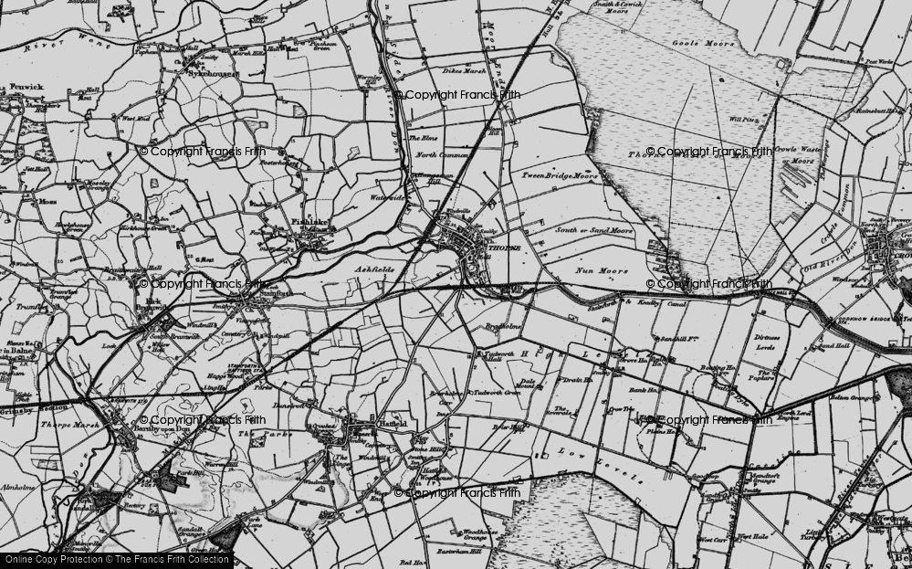 Old Map of Canal Side, 1895 in 1895