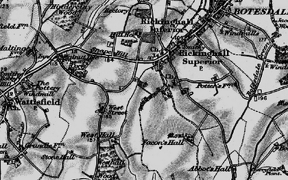 Old map of Westhall Wood in 1898