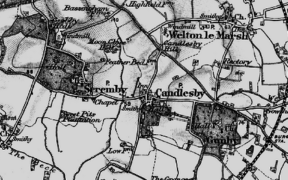 Old map of Candlesby in 1899