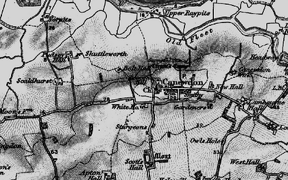 Old map of Canewdon in 1895