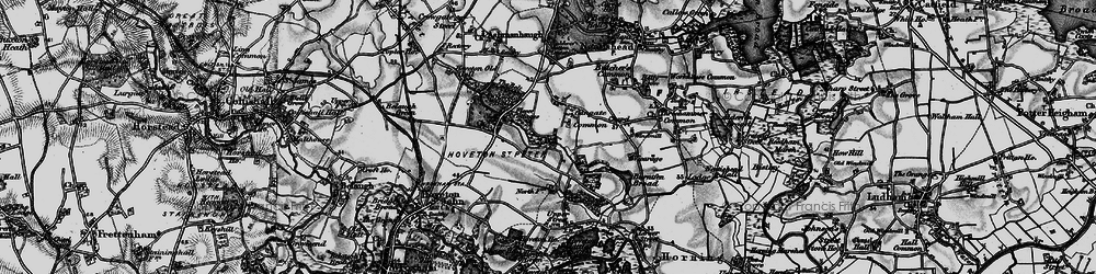 Old map of Burntfen Broad in 1898