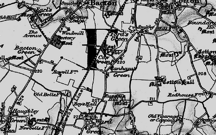 Old map of Canham's Green in 1898