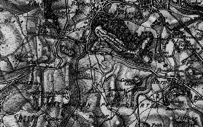 Old map of Axe Edge Moor in 1896