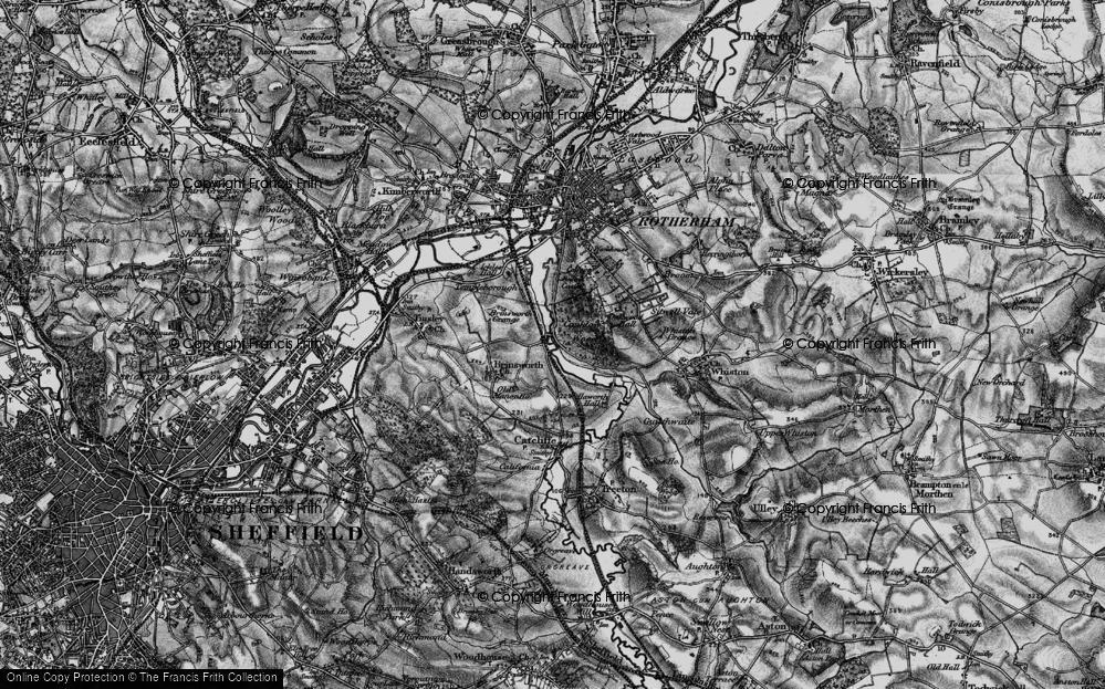 Old Map of Canklow, 1896 in 1896