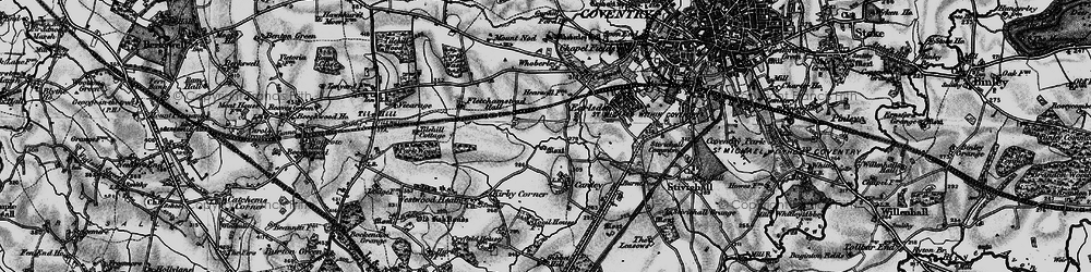 Old map of Canley in 1899