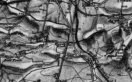 Old map of Cannard's Grave in 1898