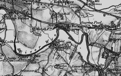 Old map of Canon Bridge in 1898