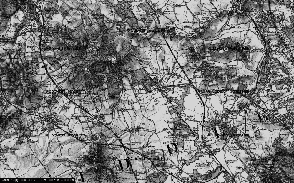 Old Map of Canons Park, 1896 in 1896