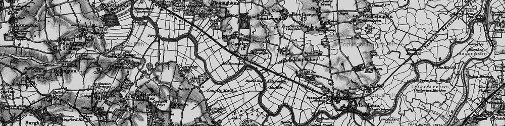 Old map of Langley Marshes in 1898